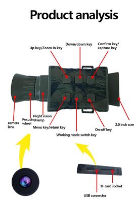 Ночное видение 4k 36MP 2' NV3000C Monocular строение экрана - в батарее li 5000mAh