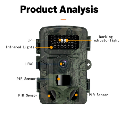 Камера живой природы ночного видения экрана камеры 36MP IP54 2,0 LCD следа PR700 4K