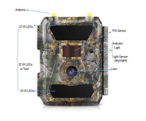 Мобильная камера следа 4.0CG   SMTP 12MP 1080P MMS ПРИЛОЖЕНИЯ GPS